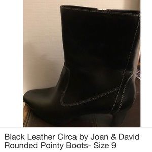 Black Circa Joan & David Pointy /Round Toe Boots